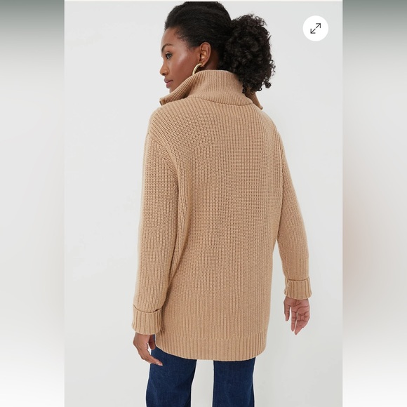 Tuckernuck Camel Quarter Zip Estella Sweater, XS, NWT - Picture 4 of 6